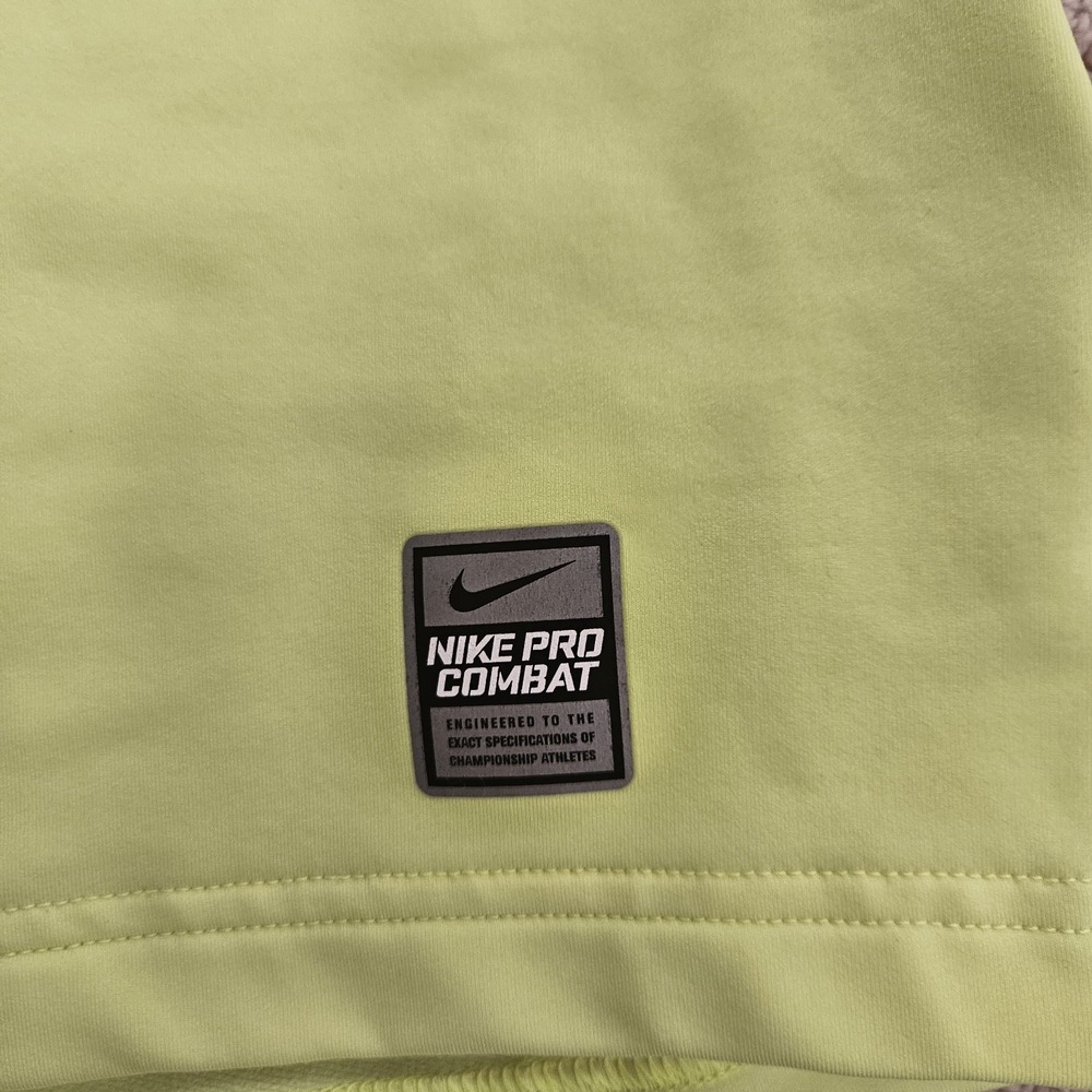 Nike Pro Small Combat Hyperwarm Baselayer Shirt Fitted Dri Fit Yellow - Picture 2 of 6